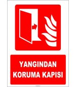 ISO 7010 Yangından Koruma Kapısı Levhası - Güvenlik Tabelası