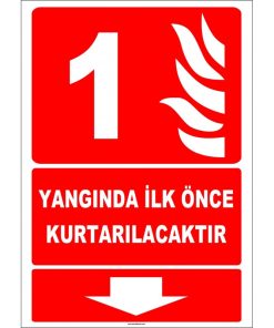 Yangında İlk Kurtarılacaklar Levhası - Acil Durum Güvenliği