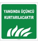 Yangında Üçüncü Kurtarılacaklar İşareti: Acil Durum Kurtarma Levhası