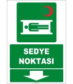 ISO 7010 Sedye Noktası Levhası - Aşağı Yön Güvenlik İşareti