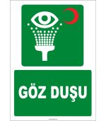 ISO 7010 Göz Duşu: Acil Durumda Güvenli Göz Yıkama Sistemi