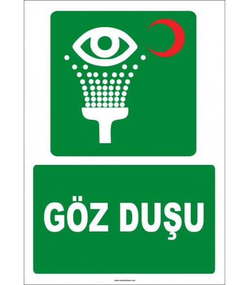 ISO 7010 Göz Duşu: Acil Durumda Güvenli Göz Yıkama Sistemi