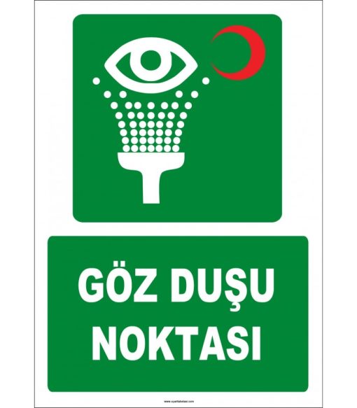ISO 7010 Göz Duşu Noktası: Güvenli ve Acil Kullanım Tabelası
