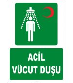 Acil Vücut Duşu - ISO 7010 Güvenlik İşareti Levhası