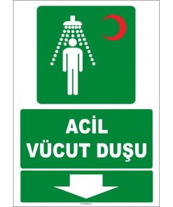 ISO 7010 Acil Vücut Duşu - Güvenli ve Hızlı Kurtarma Çözümü