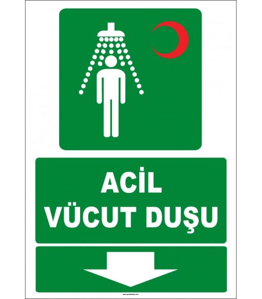 ISO 7010 Acil Vücut Duşu - Güvenli ve Hızlı Kurtarma Çözümü