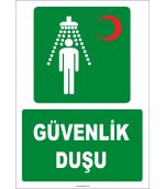 ISO 7010 Güvenlik Duşu: Acil Durum Güvenlik Levhası