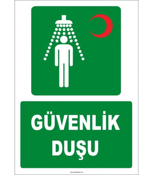ISO 7010 Güvenlik Duşu: Acil Durum Güvenlik Levhası