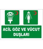 ISO 7010 Acil Göz ve Vücut Duşları - Güvenlik ve İlk Yardım
