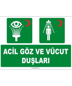 ISO 7010 Acil Göz ve Vücut Duşları - Güvenlik ve İlk Yardım