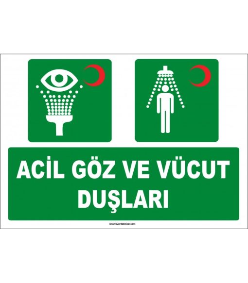 ISO 7010 Acil Göz ve Vücut Duşları - Güvenlik ve İlk Yardım