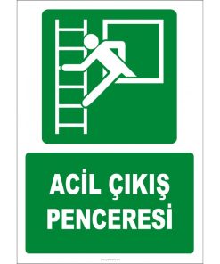Keywords: Acil Çıkış Penceresi, Yangın Merdiveni, ISO 7010
SEO Title: Acil Çıkış Penceresi: ISO 7010 Yangın Merdivenine Çıkış Levhası