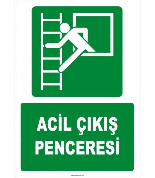 Keywords: Acil Çıkış Penceresi, Yangın Merdiveni, ISO 7010
SEO Title: Acil Çıkış Penceresi: ISO 7010 Yangın Merdivenine Çıkış Levhası