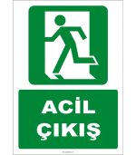 ISO 7010 Acil Çıkış Levhası: Sola Koşan Adam