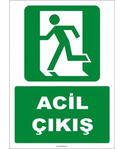 ISO 7010 Acil Çıkış Levhası: Sola Koşan Adam