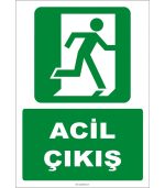 ISO 7010 Acil Çıkış Levhası: Sağa Koşan Güvenlik İşareti