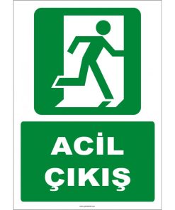 ISO 7010 Acil Çıkış Levhası: Sağa Koşan Güvenlik İşareti