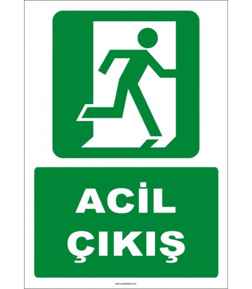 ISO 7010 Acil Çıkış Levhası: Sağa Koşan Güvenlik İşareti