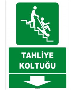 ISO 7010 Tahliye Koltuğu: Güvenli Acil Çıkış Aşağıda