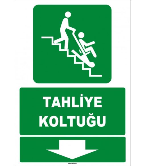 ISO 7010 Tahliye Koltuğu: Güvenli Acil Çıkış Aşağıda