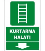 ISO 7010 Kurtarma Halatı: Acil Durum İçin Aşağı İniş Halatı