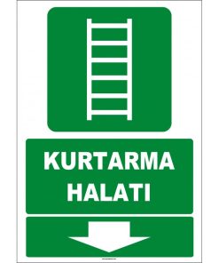 ISO 7010 Kurtarma Halatı: Acil Durum İçin Aşağı İniş Halatı
