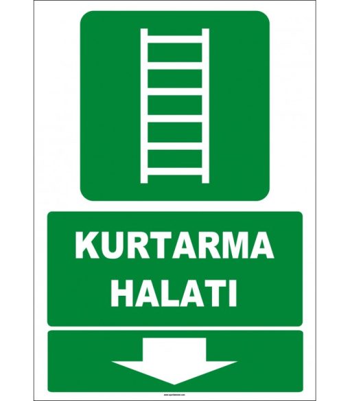 ISO 7010 Kurtarma Halatı: Acil Durum İçin Aşağı İniş Halatı