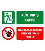 Acil Çıkış Kapısı Levhası: Acil Durumlar Harici Giriş Yasaktır