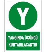Yangında Üçüncü Kurtarılacaklar Levhası: Acil Durum İşareti