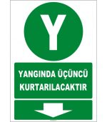 Yangında Üçüncü Kurtarılacak İtem/Malzeme Etiketi Hızlı Kargo