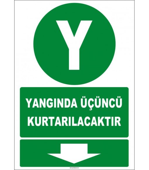 Yangında Üçüncü Kurtarılacak İtem/Malzeme Etiketi Hızlı Kargo