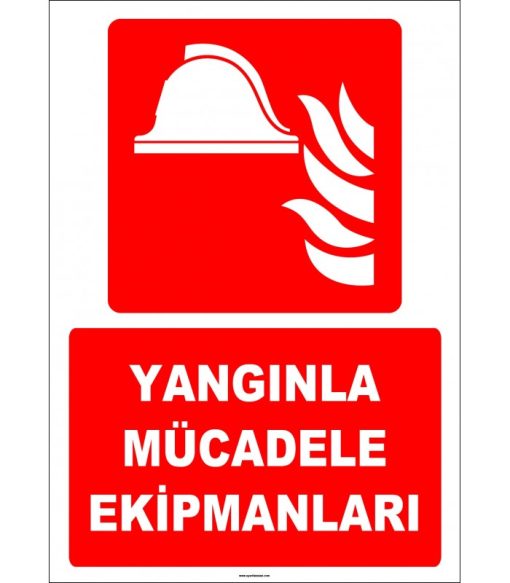 ISO 7010 Yangınla Mücadele Ekipmanları Levhası ve Tabelası