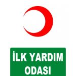 İlk Yardım Odası Levhası - Dikey Güvenlik İşareti