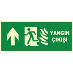 Fosforlu Yangın Çıkışı Levhası, Yukarı Yön Acil Durum Ok İşareti