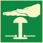 Fosforlu Acil Stop Butonu İşareti/Levhası - Acil Durum Düğmesi Etiketi
