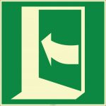Fosforlu Kapıyı Açmak İçin Soldan Çekiniz İşareti/Levhası