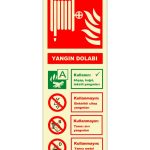 Fosforlu Yangın Dolabı Levhası - Acil Güvenlik İşareti