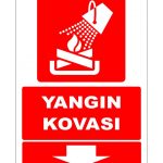 Fosforlu Yangın Merdiveni İşareti Levhası/Etiketi - Acil Çıkış Güvenliği
