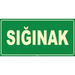 Sığınak Levhası - Acil Durum Sığınağı Güvenlik İşareti