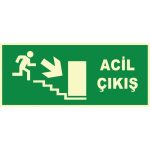 Fosforlu Acil Çıkış Levhası: Güvenlik, Merdivenden Aşağı Yönlendirme