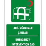 Türkçe İngilizce Acil Müdahale Çantası - Emergency Bag