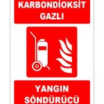 Tekerlekli Karbondioksit Gazlı Yangın Söndürücü - ISO 7010 Uyumlu