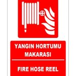 Türkçe İngilizce Yangın Hortumu Makarası (Fire Hose Reel) ISO 7010