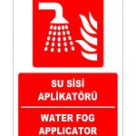 Türkçe İngilizce Su Sisi Aplikatörü - Water Fog Applicator Levhası