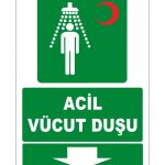 ISO 7010 Acil Vücut Duşu - Güvenli ve Hızlı Kurtarma Çözümü