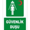 ISO 7010 Güvenlik Duşu: Acil Durum Güvenlik Levhası