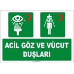 ISO 7010 Acil Göz ve Vücut Duşları - Güvenlik ve İlk Yardım