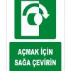 ISO 7010 Sağa Çevirin Acil Çıkış Levhası