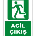 ISO 7010 Acil Çıkış Levhası: Sola Koşan Adam