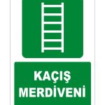 ISO 7010 Kaçış Merdiveni Levhası - Acil Durum Çıkış İşareti